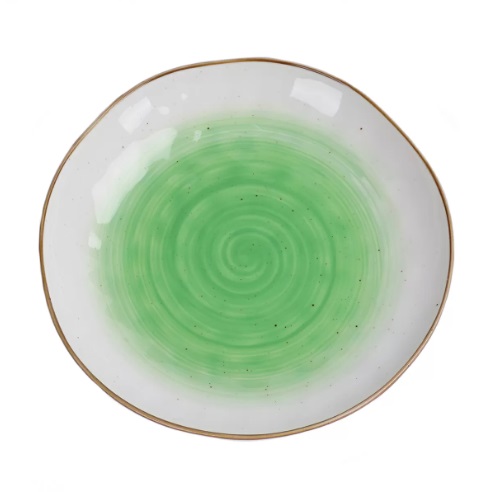 Салатник 21,5х3,8см 400мл фарфор, зеленый цвет "The Sun"