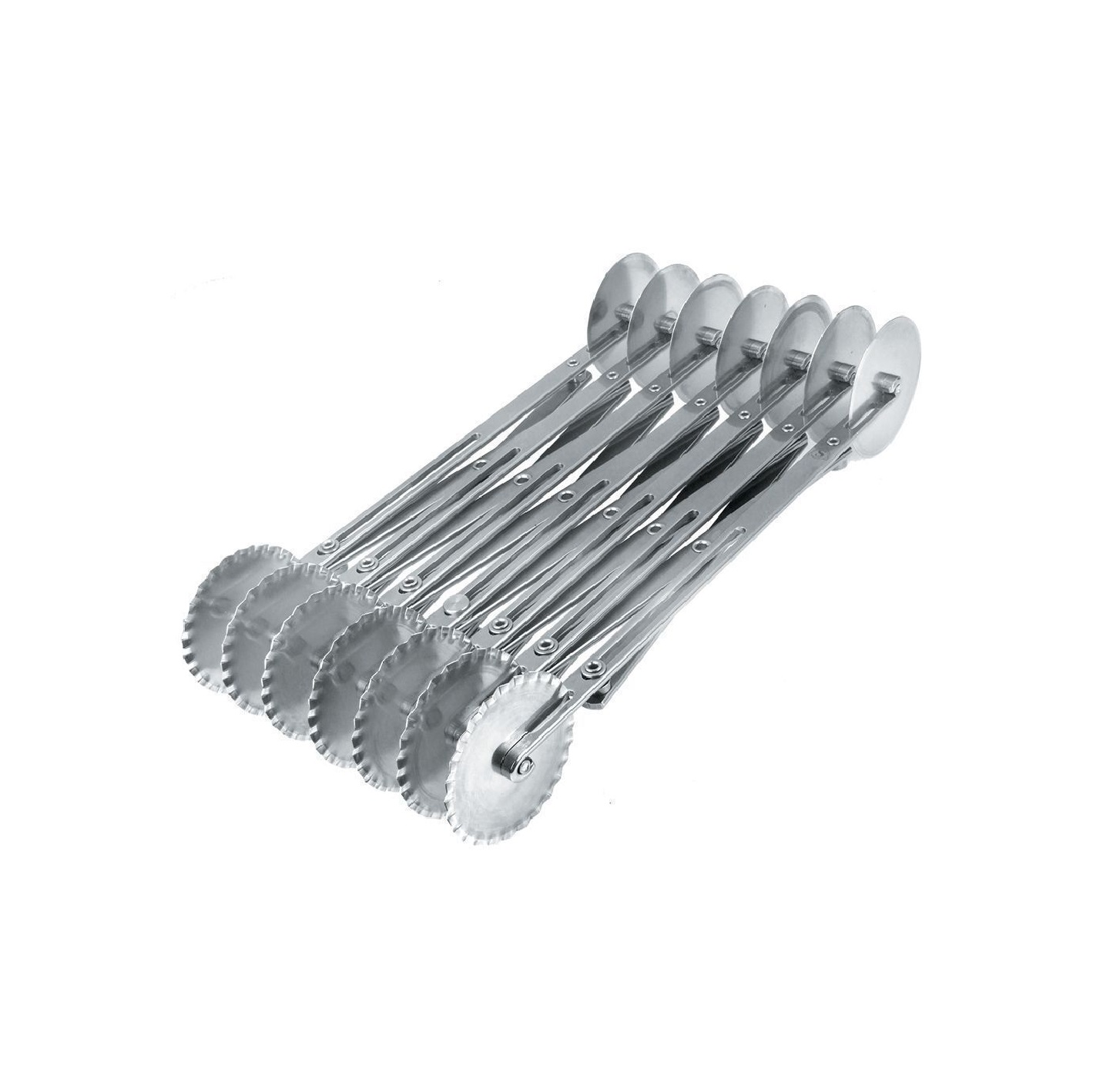 Нож дисковый двусторонний гладкий/рифленый 220мм d55мм 7 рядов нержавеющая сталь