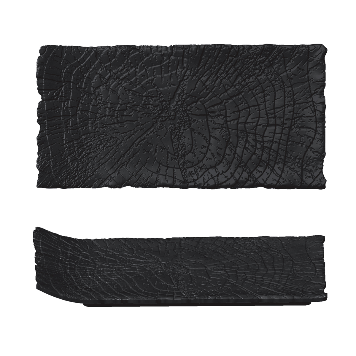 Блюдо прямоугольное 295х145мм "Black Raw Wood"