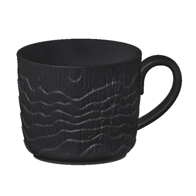Кружка 370мл фарфор "Black Raw Wood"