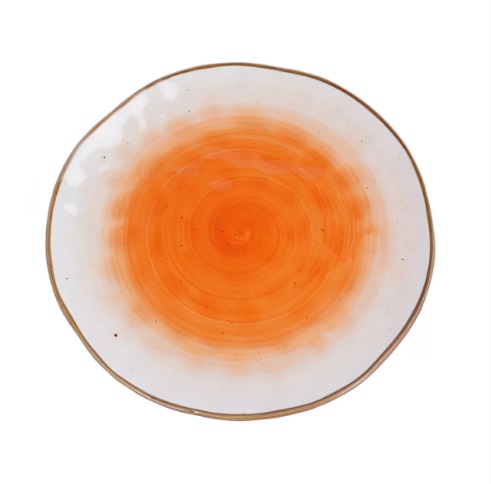 Тарелка круглая 19см фарфор,оранжевый цвет "The Sun"