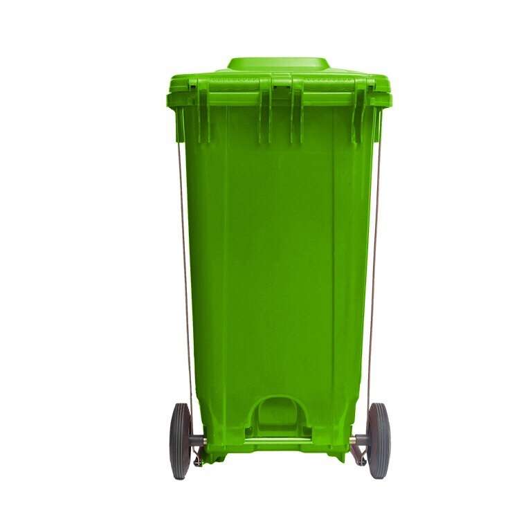 Контейнер для мусора с педалью урна на колесах пластиковый 120л