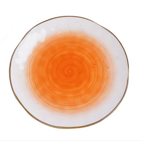 Тарелка круглая 2см фарфор, оранжевый цвет "The Sun"