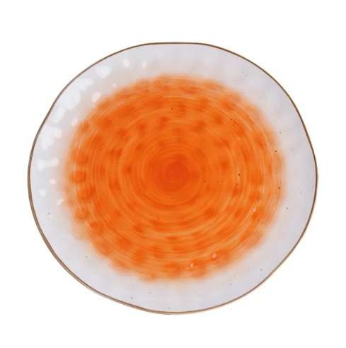 Тарелка круглая 27см фарфор, оранжевый цвет "The Sun"
