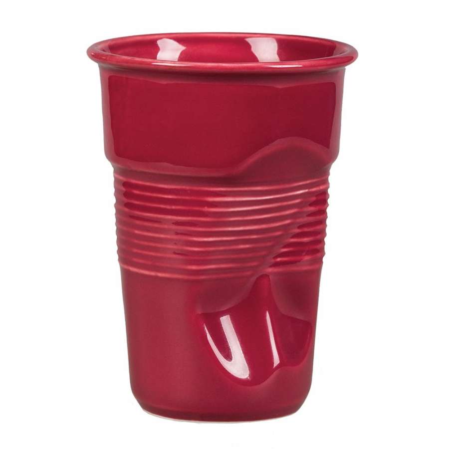 Чашка для латте Barista "мятая" 290мл h11,5 см, бордо