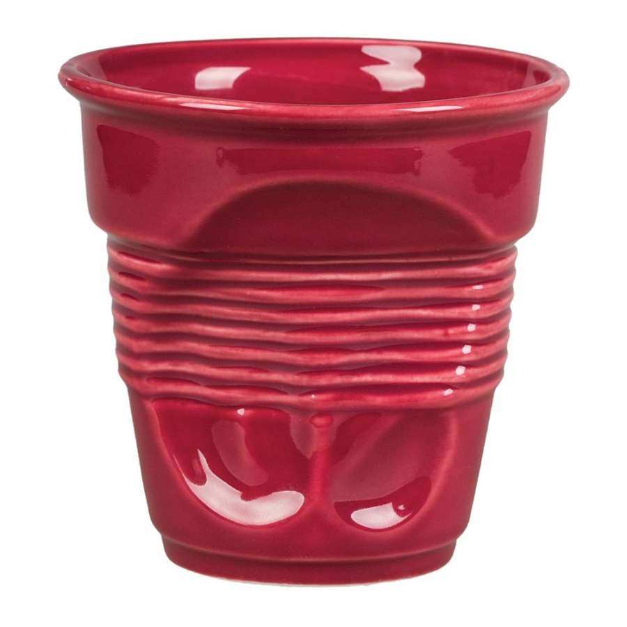 Чашка для латте Barista "мятая" 400мл h10,3 см, бордо