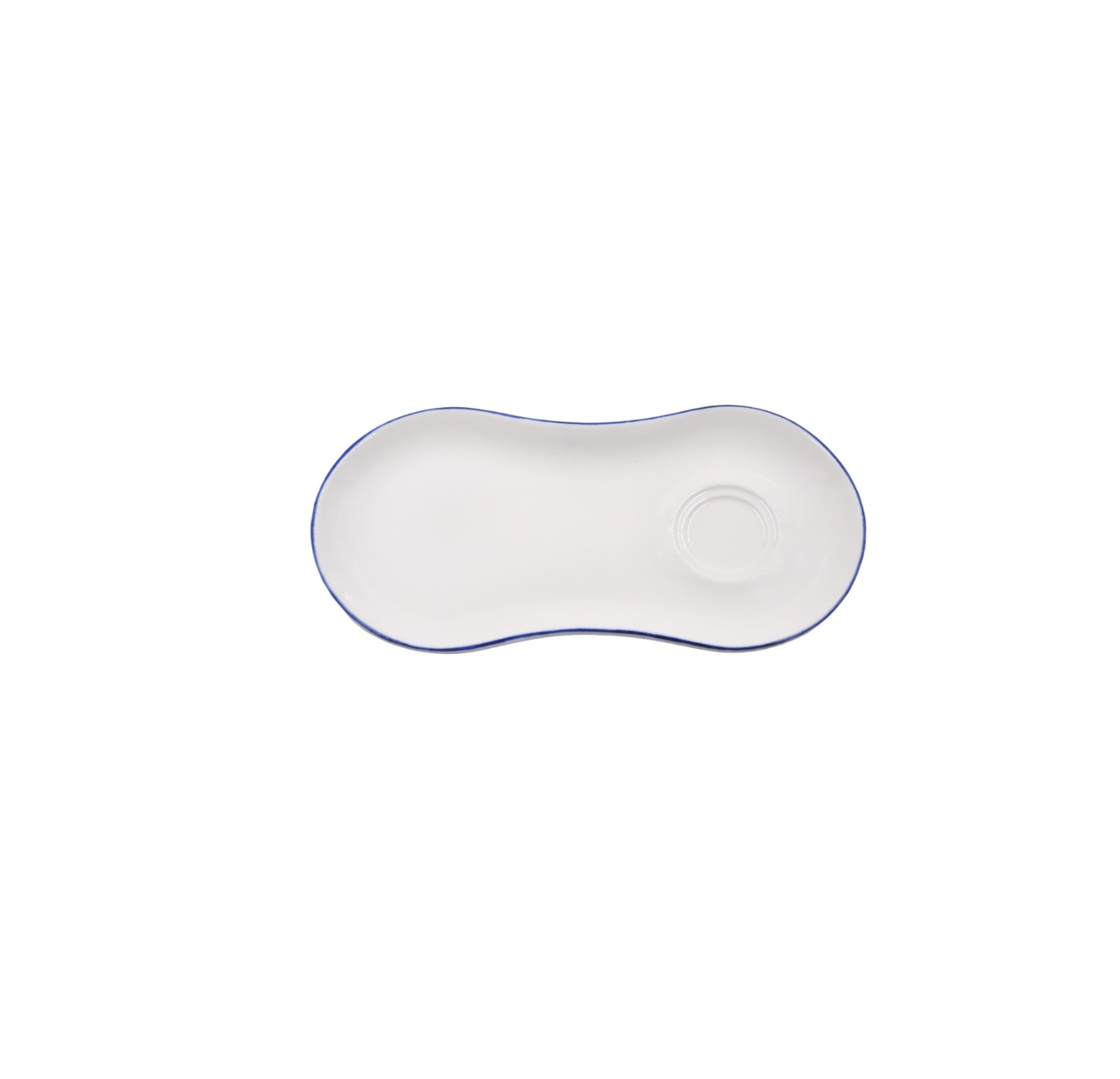 Блюдце для завтрака 250х120мм Ретро синий край Bonna E101GRM01STB