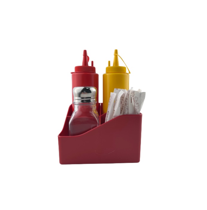 Подставка барная (огранайзер) для специй 118х118х70мм красная MG /1/ 69713