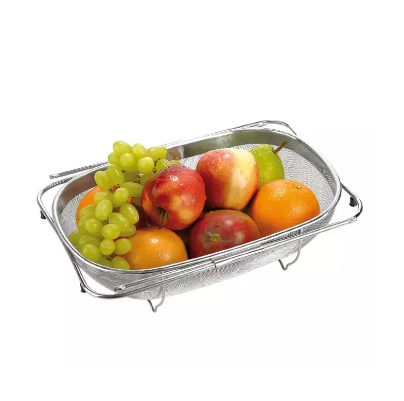 Дуршлаг на раковину нержавеющая сталь 340х240мм