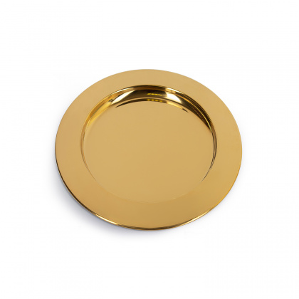 Блюдо нержавеющая сталь, золото d300мм