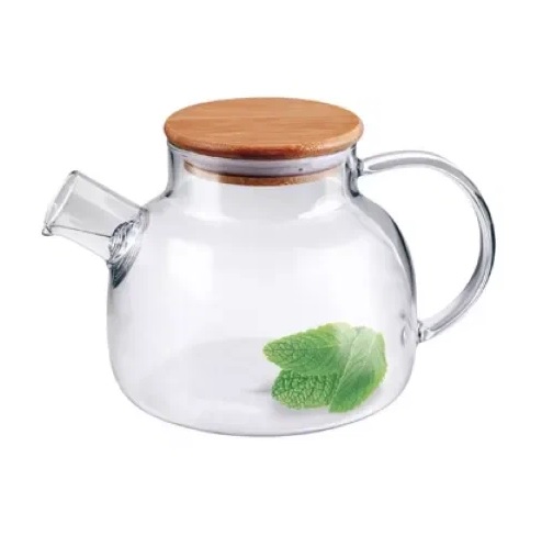 Чайник заварочный 1л с бамбуковой крышкой
