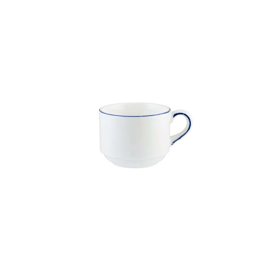 Чашка кофейная 80мл штабелируемая Ретро синий край Bonna E101BNC02KF