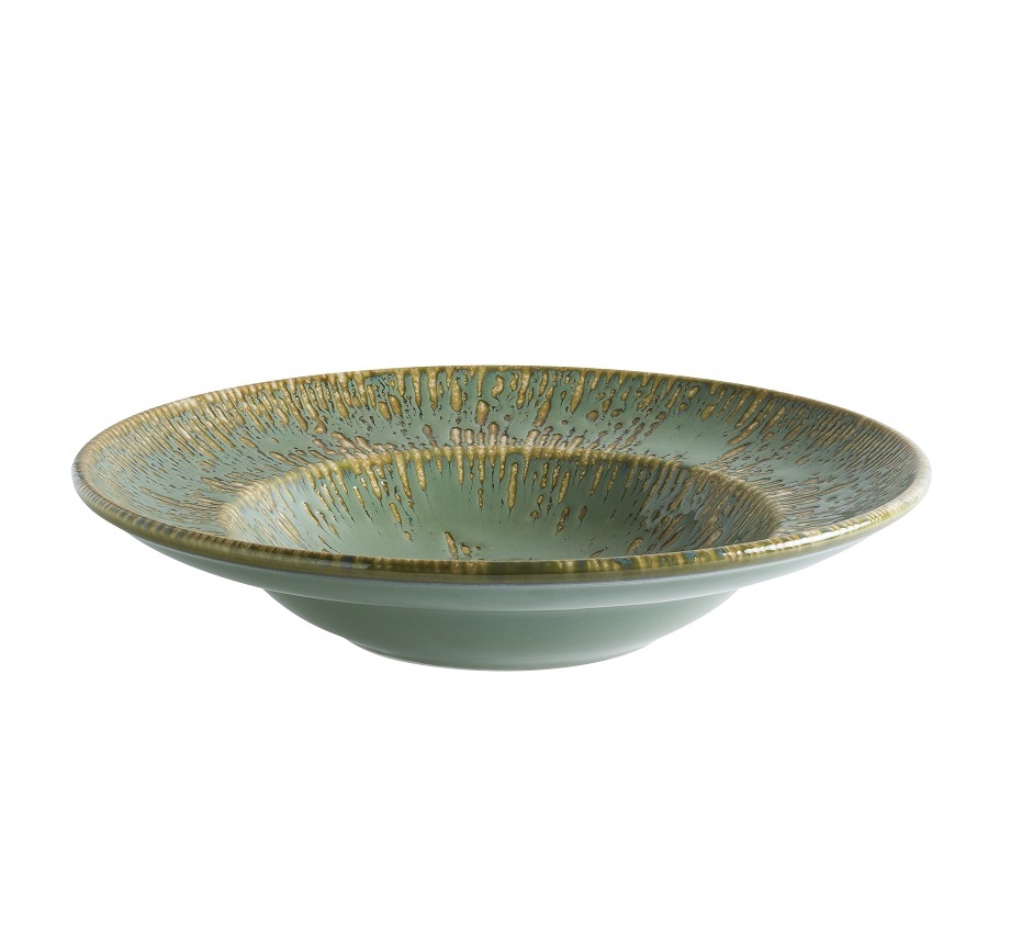 Тарелка d270мм глубокая 450мл Снэл Зеленый чай Bonna S-SAGSNLGRM27CK