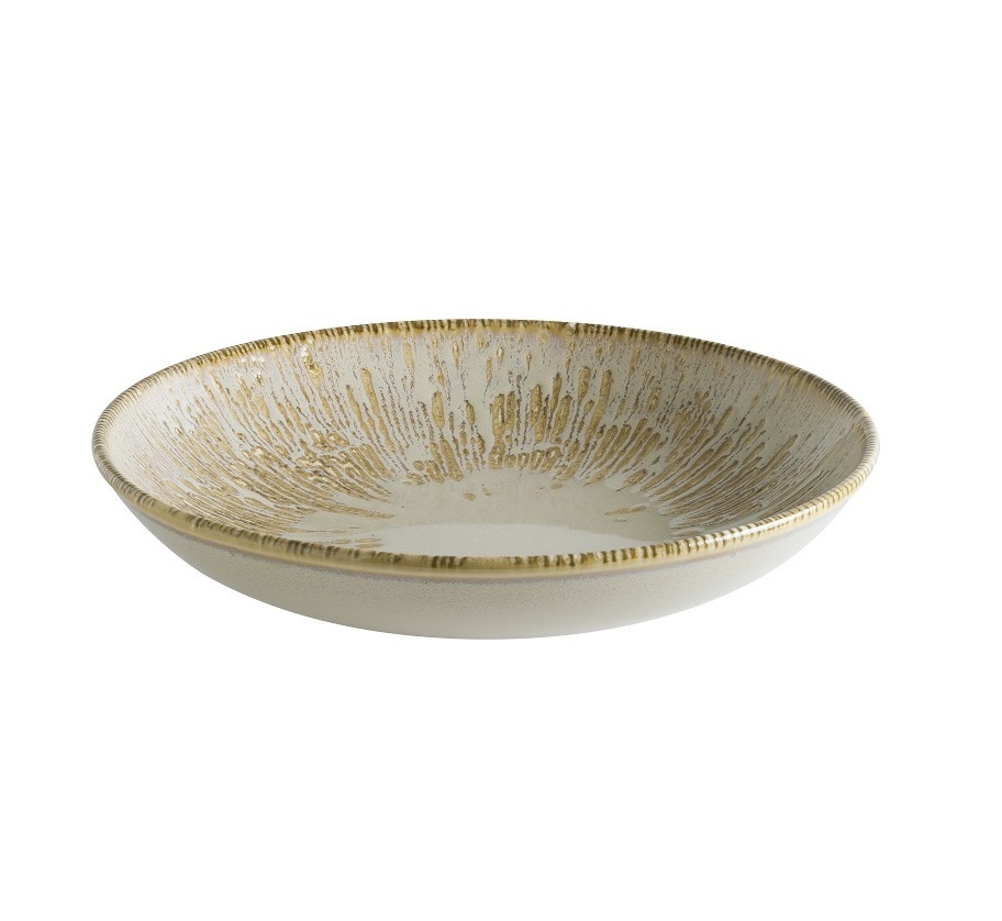 Тарелка d230мм глубокая 1000мл Снэл Песок Bonna S-SANSNLBLM23CK