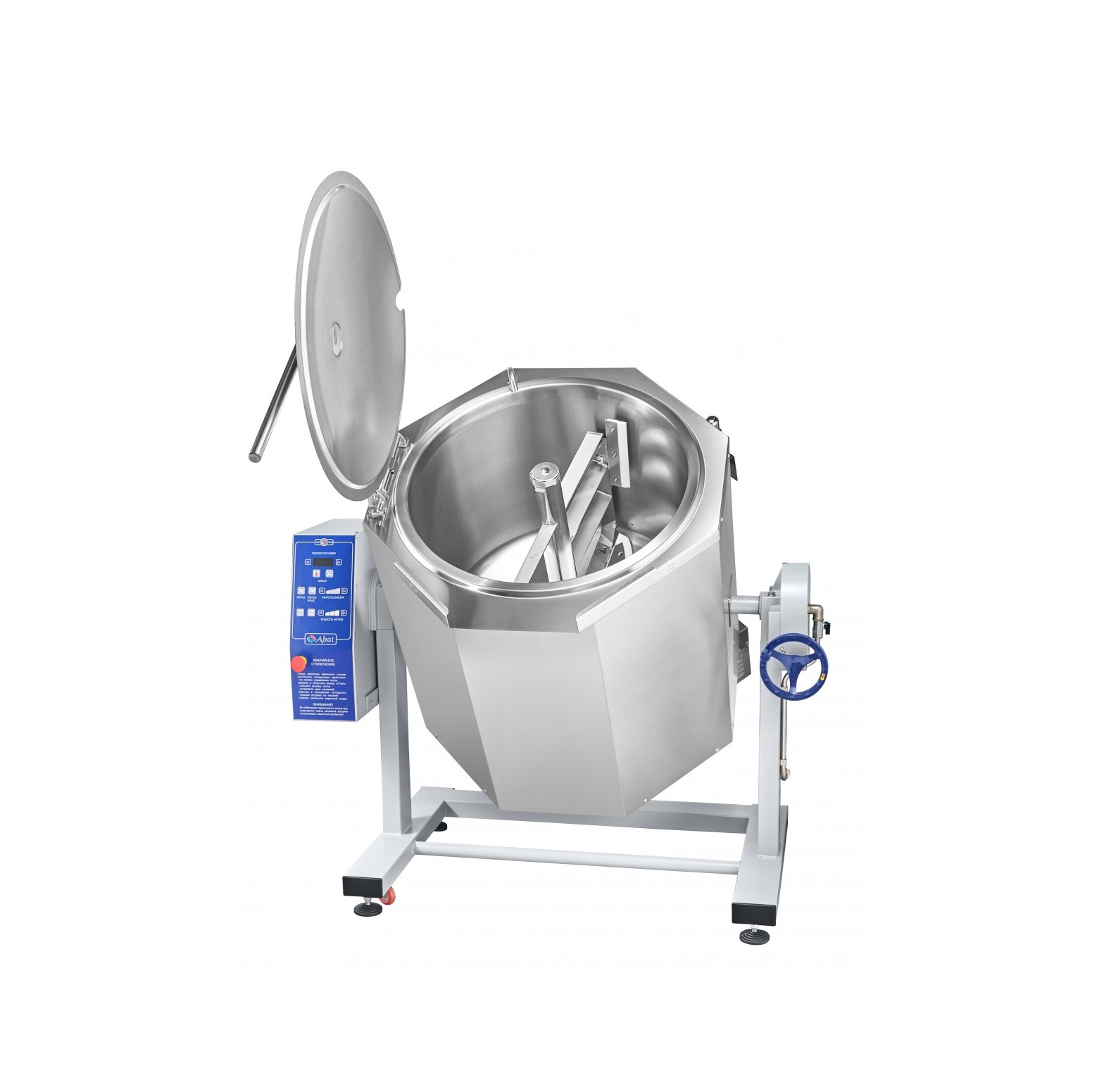 Котел пищеварочный с миксером, ручное опрокидывание Abat КПЭМ-160-ОМР-В