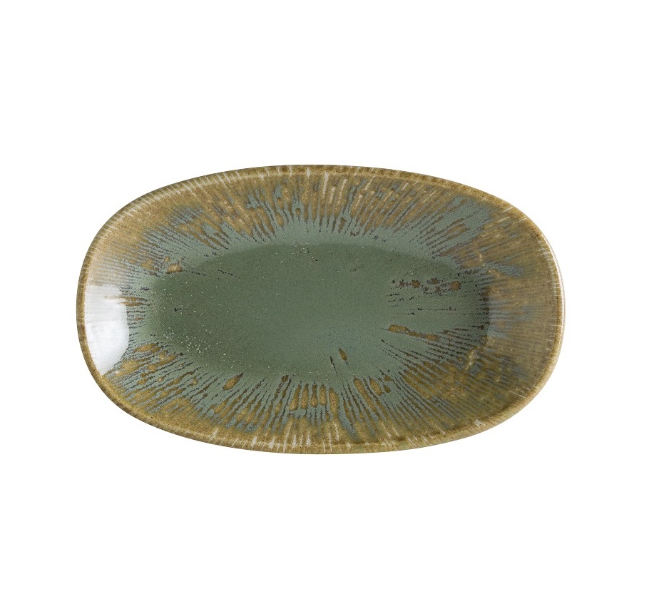 Блюдо овальное 240х140мм Снэл Зеленый чай Bonna S-SAGSNLGRM24OKY