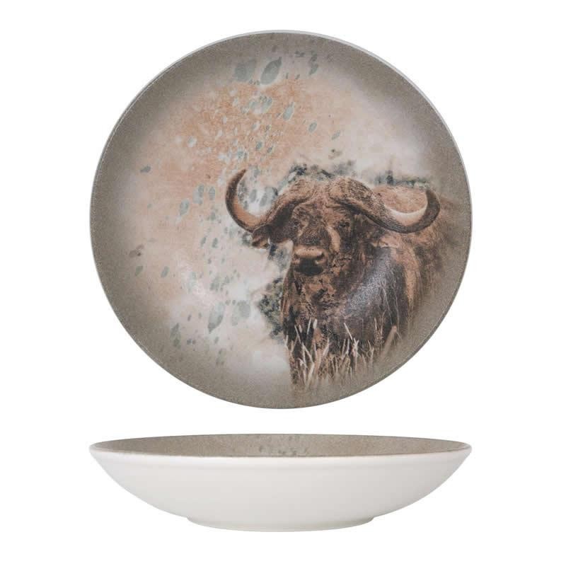 Тарелка d250мм глубокая 1300мл Саванна Bonna Бизон S-MT-SAVBUBLM25CK