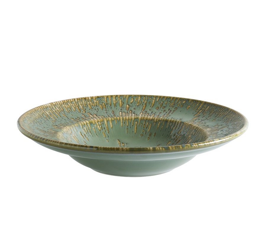 Тарелка d240мм глубокая 400мл Снэл Зеленый чай Bonna S-SAGSNLGRM24CK