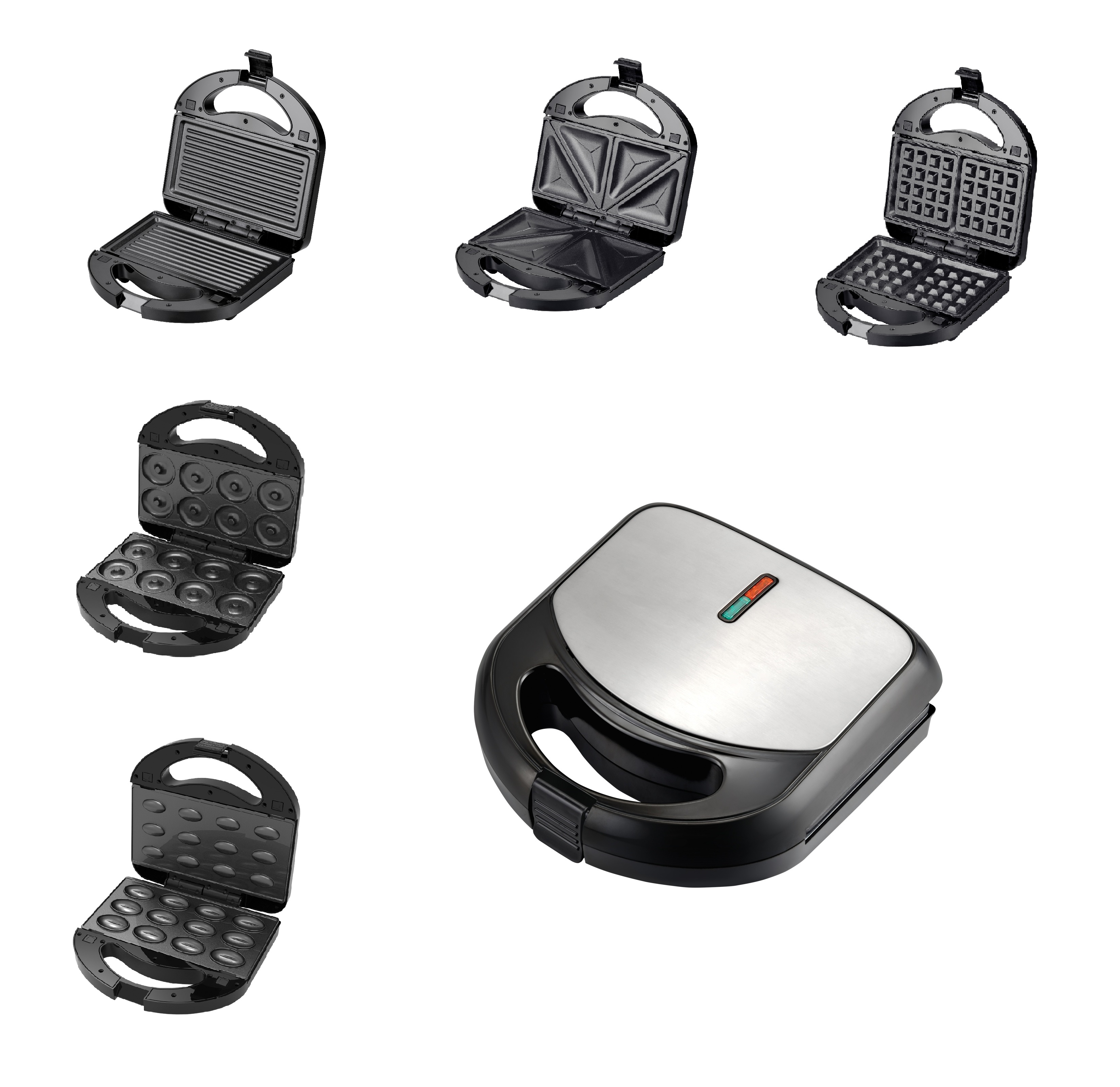 Вафельница орешница гриль  GEMLUX GL-WM2002 5 сменных пластин