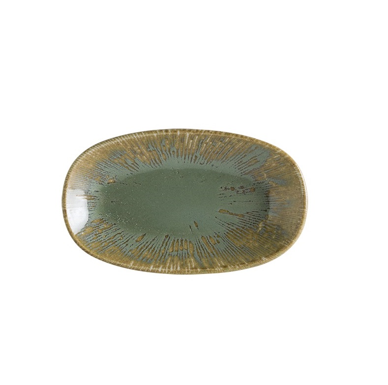 Блюдо овальное 150х85мм Снэл Зеленый чай Bonna S-SAGSNLGRM15OKY