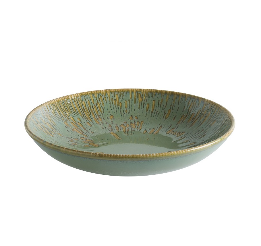 Тарелка d230мм глубокая 1000мл Снэл Зеленый чай Bonna S-SAGSNLBLM23CK