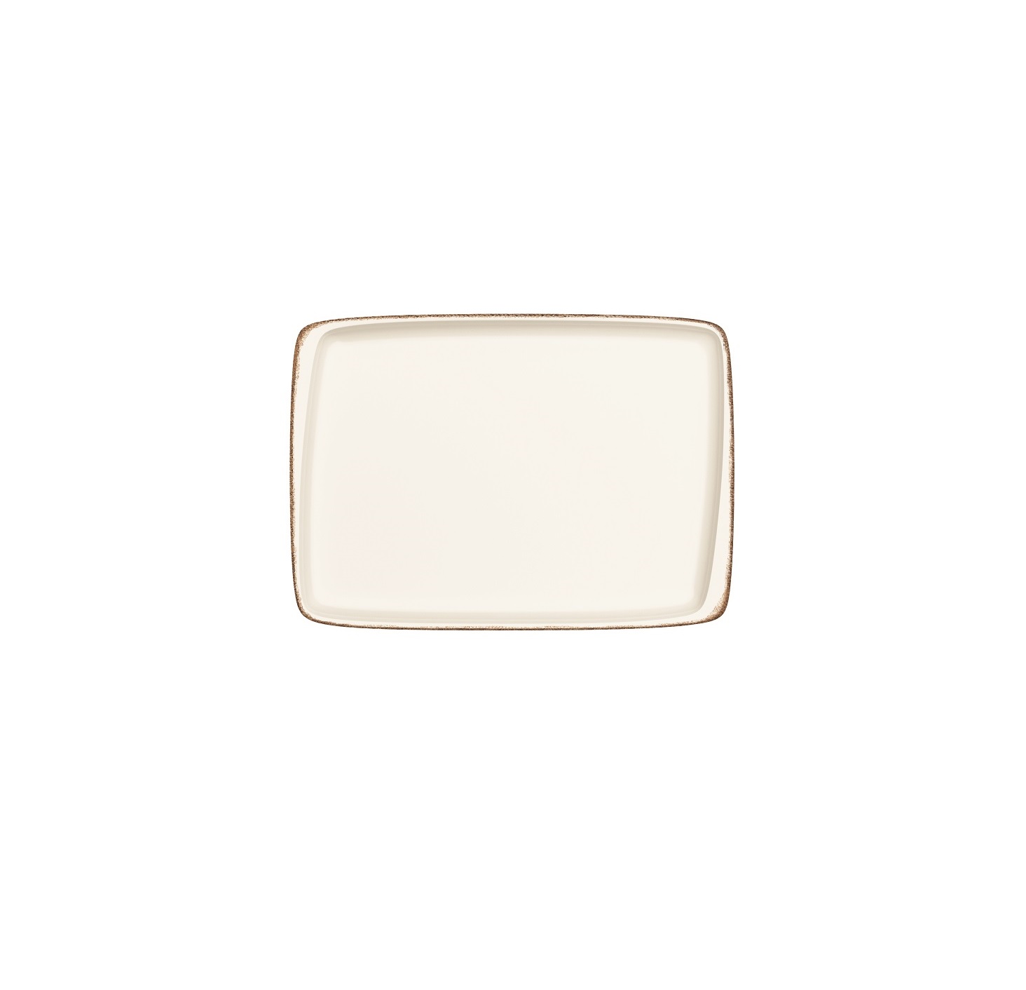 Блюдо прямоугольное 230х160мм Ретро коричневый край Bonna E100MOV26DT