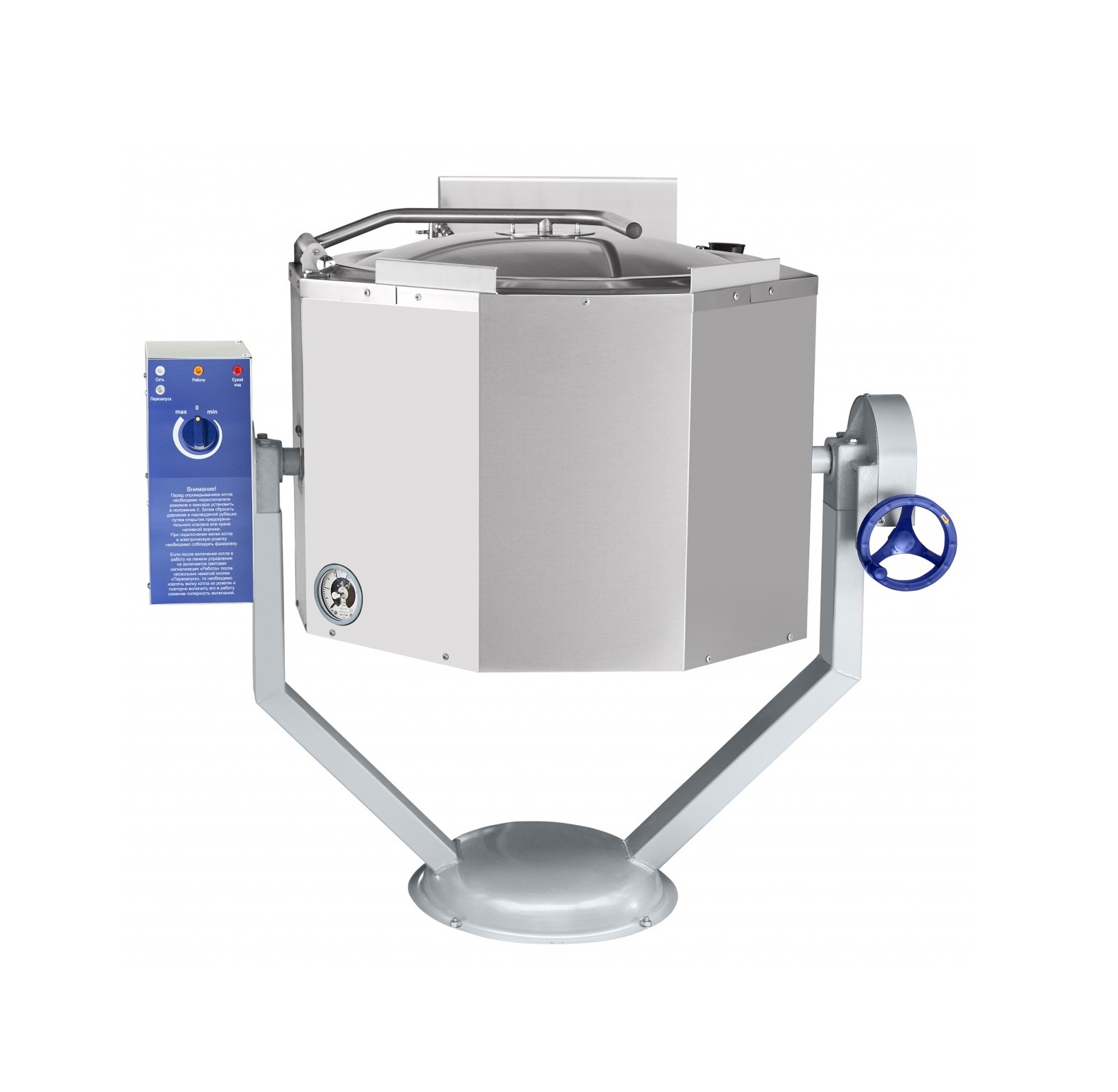 Котел пищеварочный  газовый, ручное опрокидываение Abat КПГМ-100-ОР