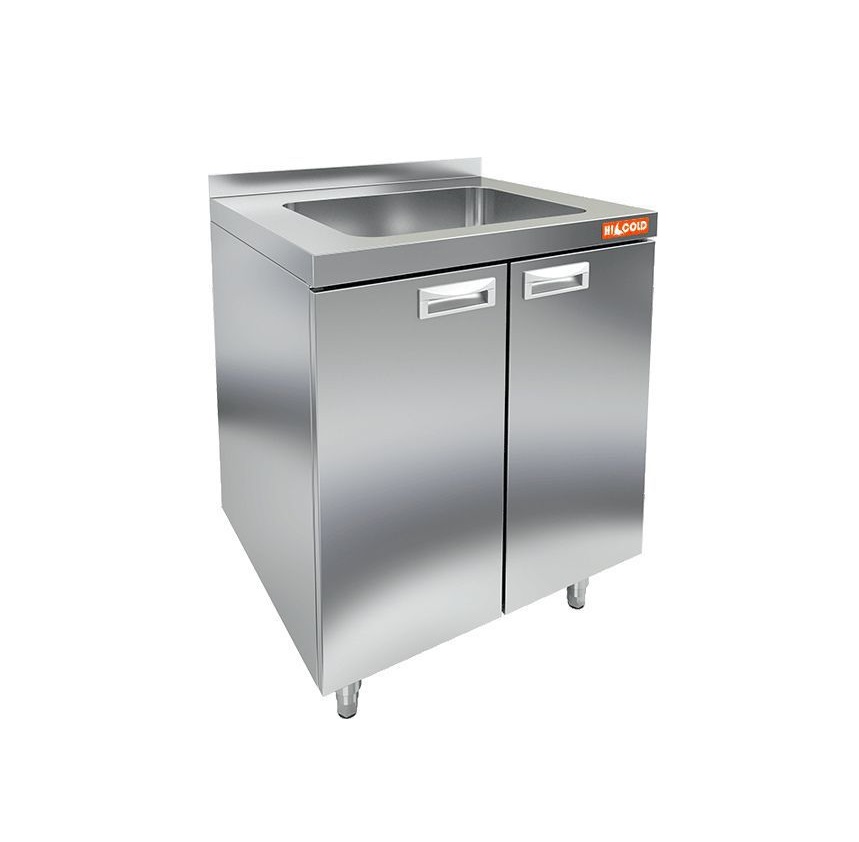 Стол закрытый 600х600х850мм с бортом AISI 430