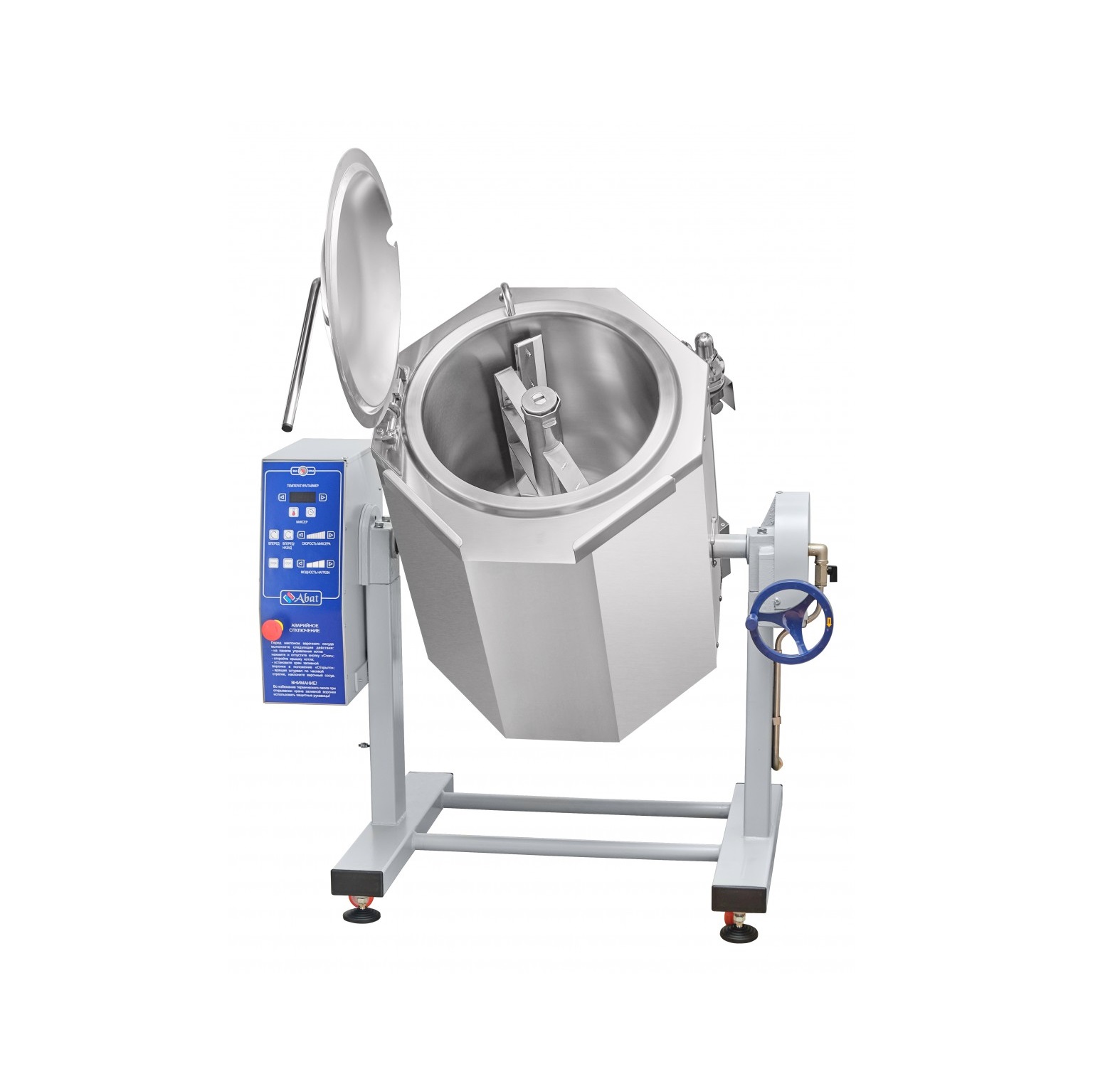 Котел пищеварочный с миксером, ручное опрокидывание Abat КПЭМ-60-ОМР-В