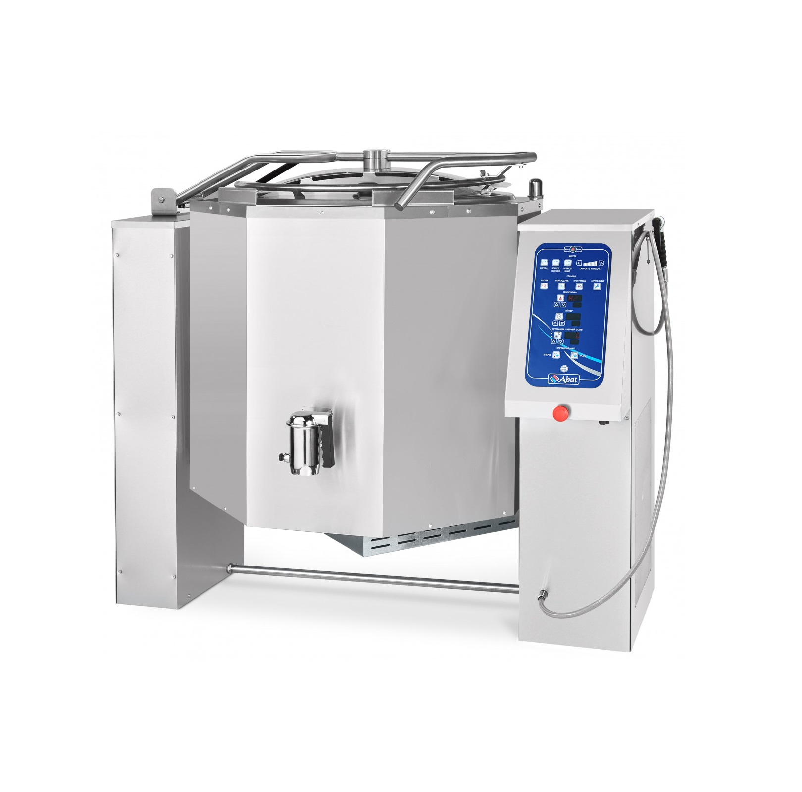 Котел пищеварочный с миксером, со сливным краном, автоматическое опрокидывание Abat КПЭМ-250-ОМ2
