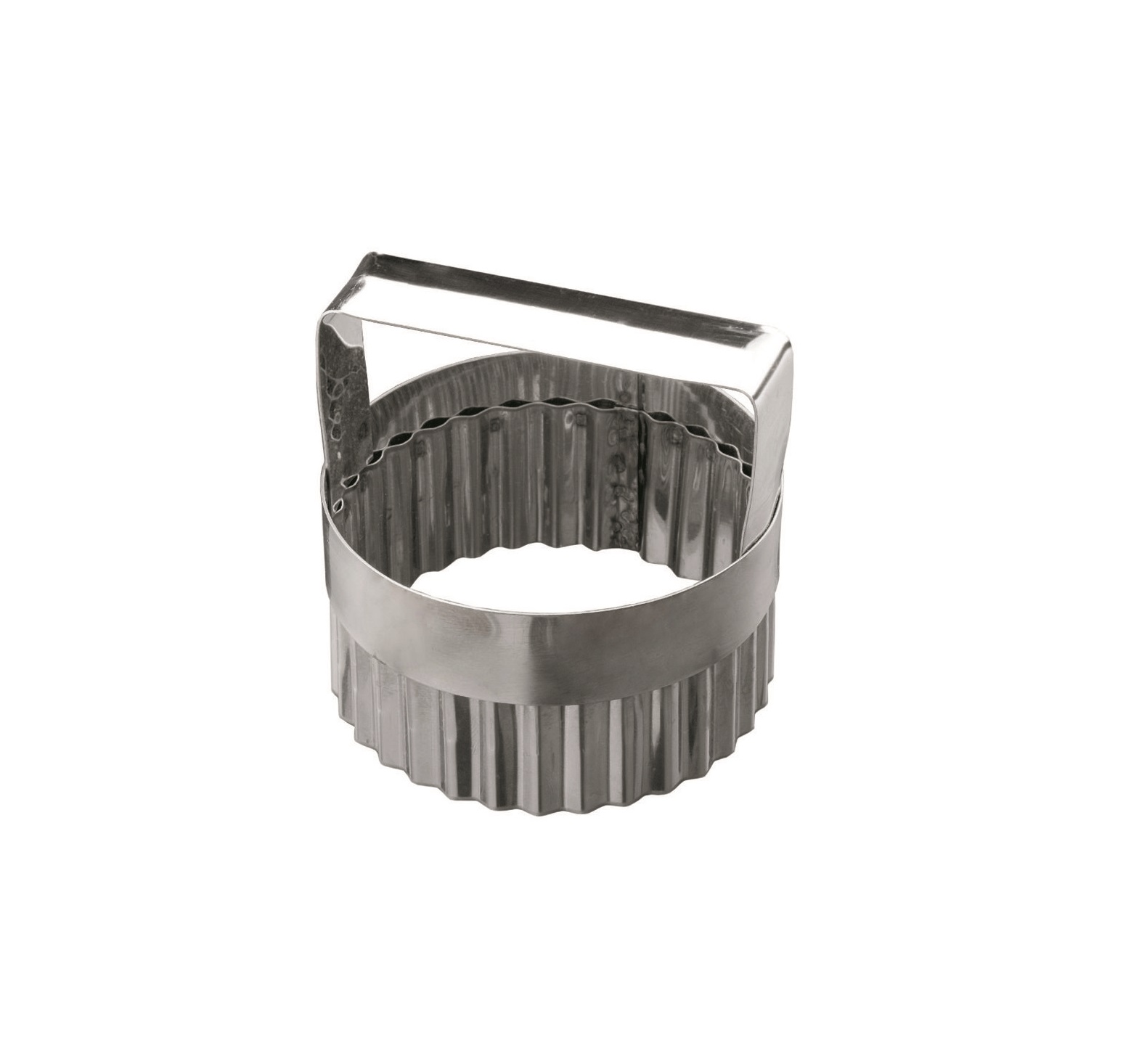 Вырубка с ручкой d120мм h50мм нержавеющая сталь