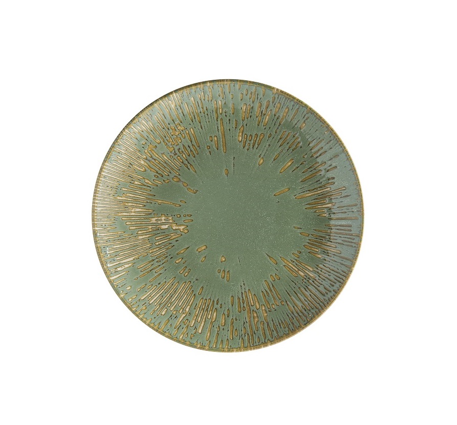 Тарелка d250мм Снэл Зеленый чай Bonna S-SAGSNLGRM25DZ