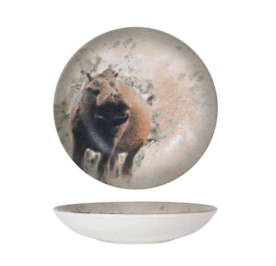 Тарелка d230мм глубокая 1000мл Саванна Bonna Бегемот S-MT-SAVHPBLM23CK