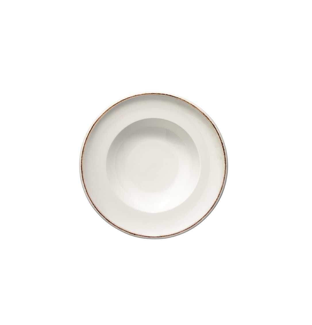 Тарелка для пасты d270мм 450мл Ретро коричневый край Bonna E100GRM27CK