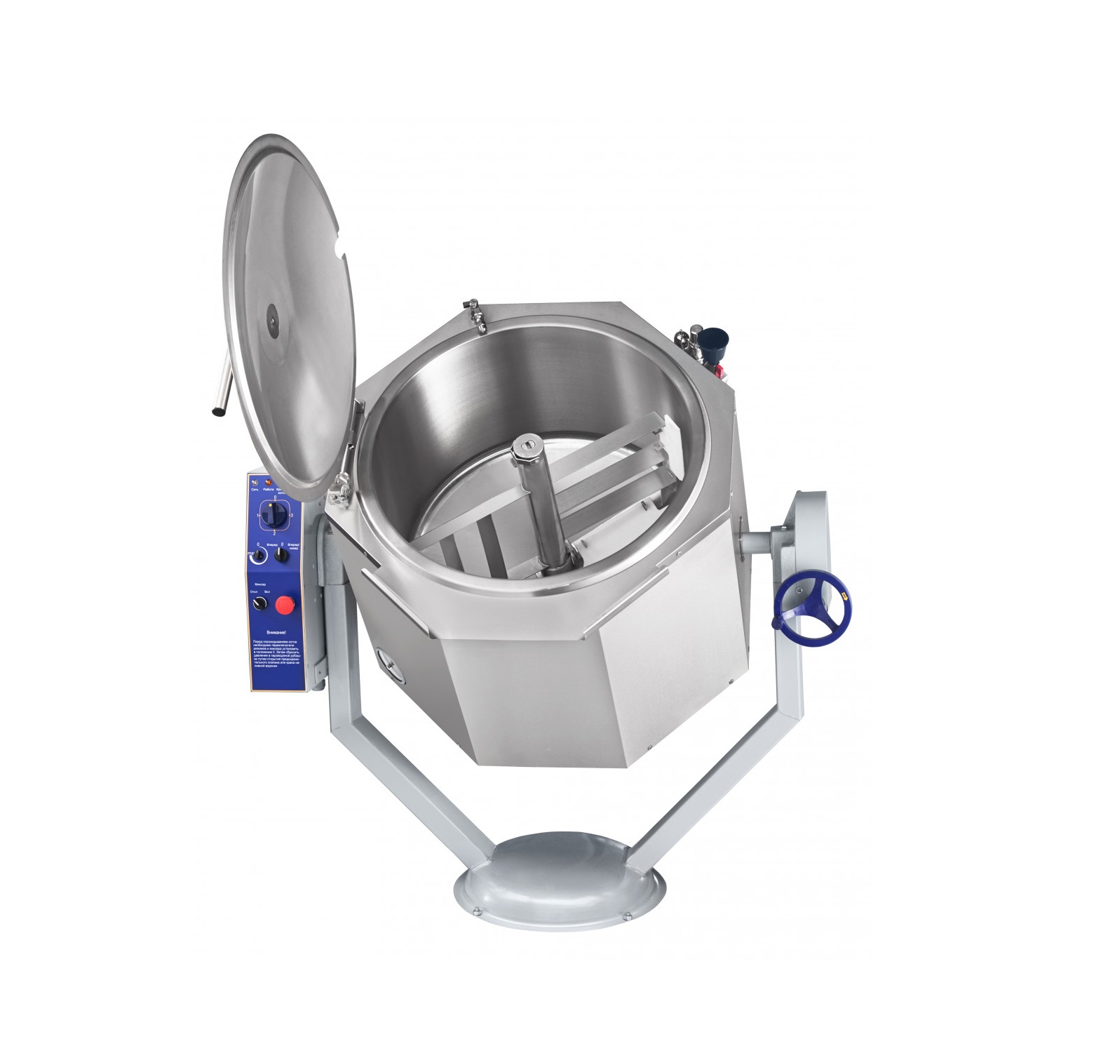 Котел пищеварочный с миксером, ручное опрокидывание Abat КПЭМ-160-ОМР