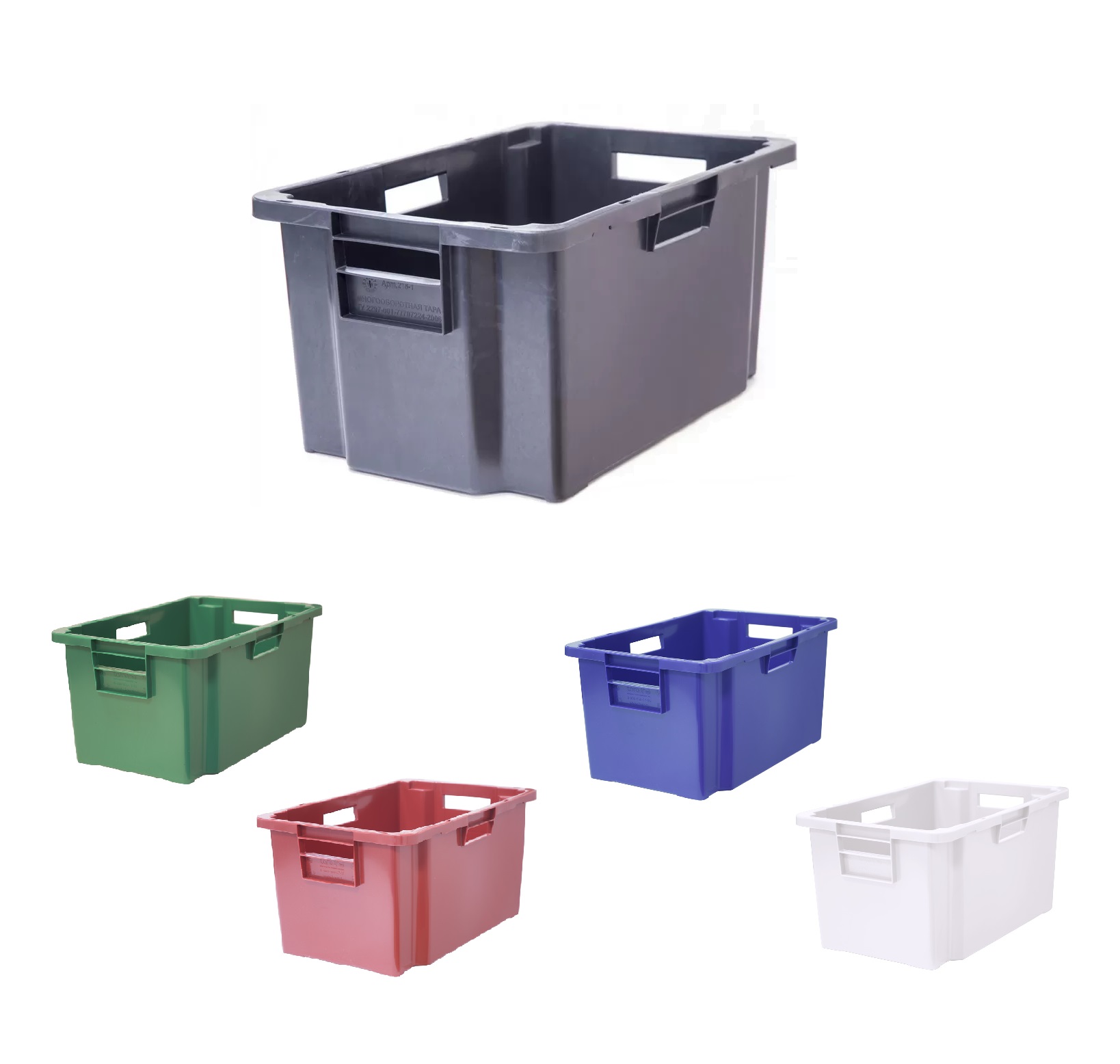 Ящик мясной 600х400х300мм, цветной