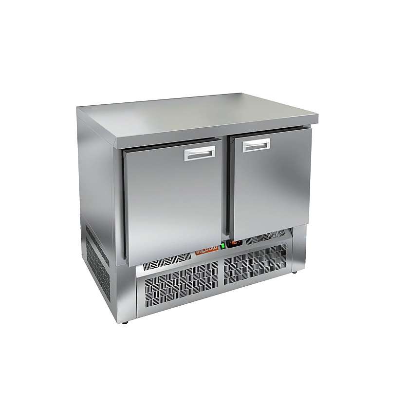 Стол холодильный GNE11/TN Hicold 2 двери 1000х700х850 нижний агрегат