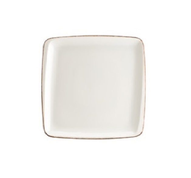 Тарелка квадратная 150х140мм Ретро коричневый Bonna