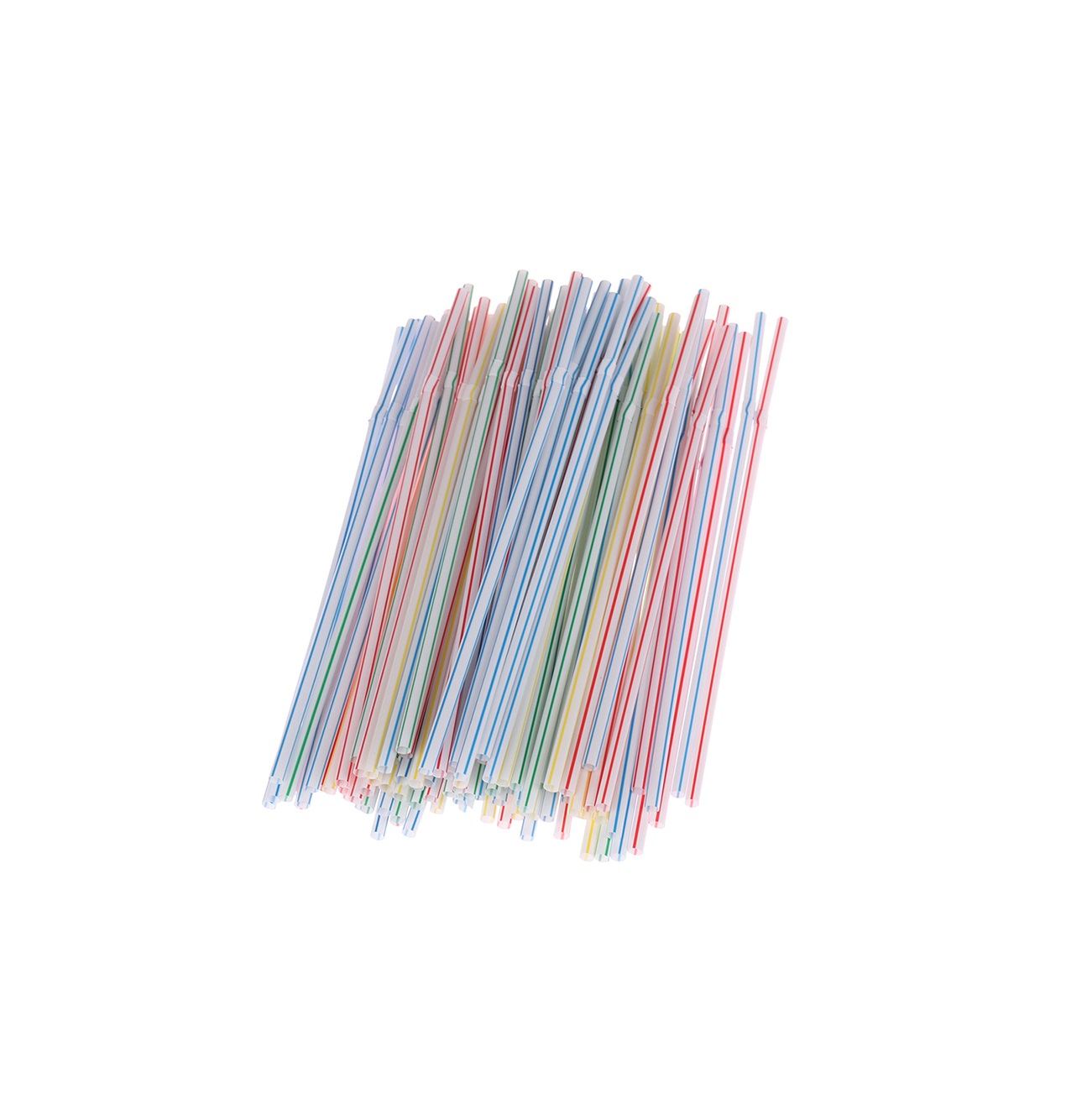 Трубочки со сгибом L210мм d5мм полосатые пластик (упаковка 250шт.)