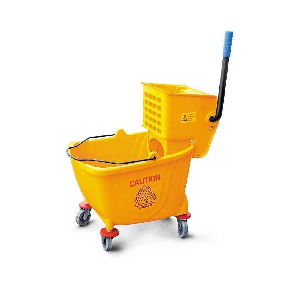 Тележка для уборки на колёсах с отжимом 34л