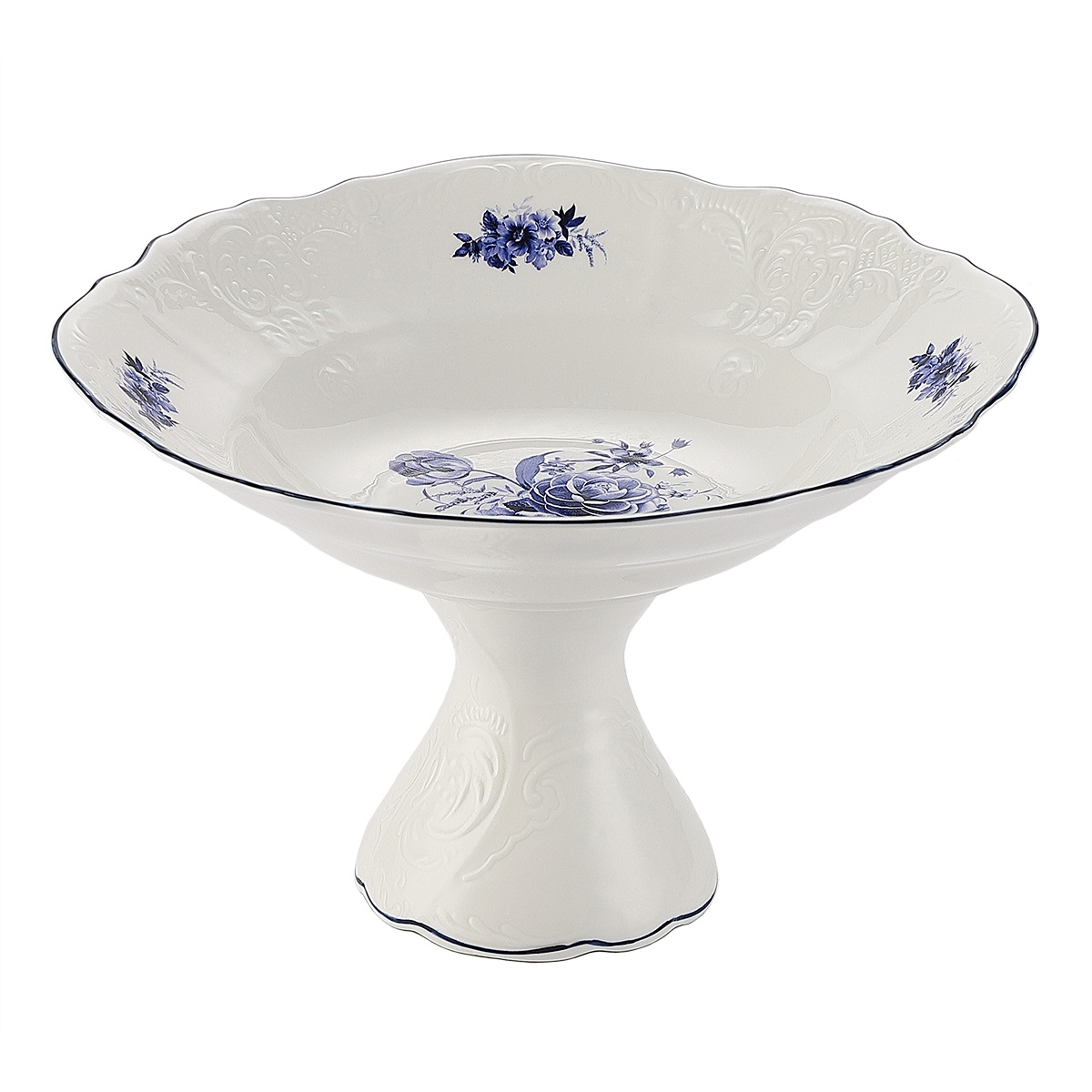 Блюдо на ножке десертное d250мм "Blue Flower" P.L. Proff Cuisine