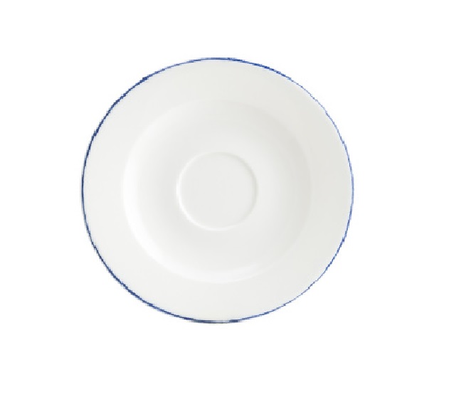 Блюдце d120мм Ретро синий край Bonna