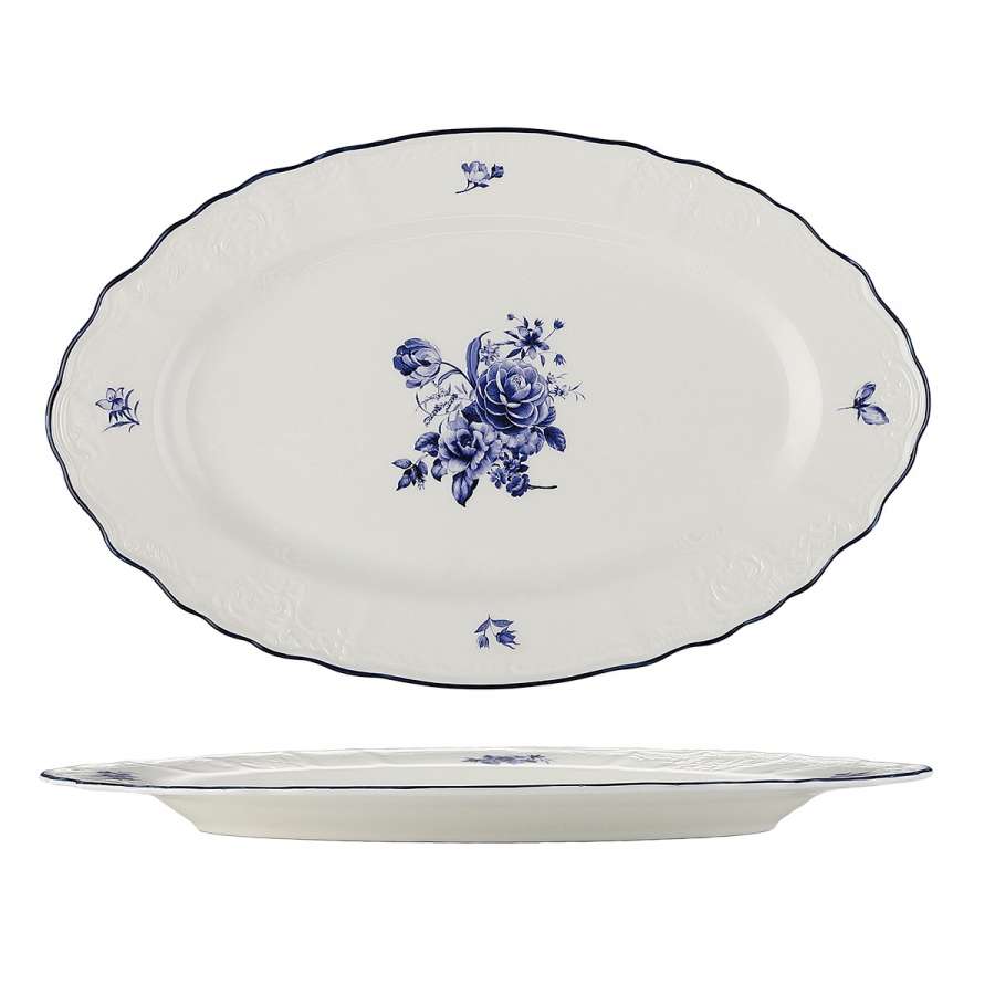 Блюдо овальное 250х160мм,коллекция "Голубой цветок" P.L. Proff Cuisine
