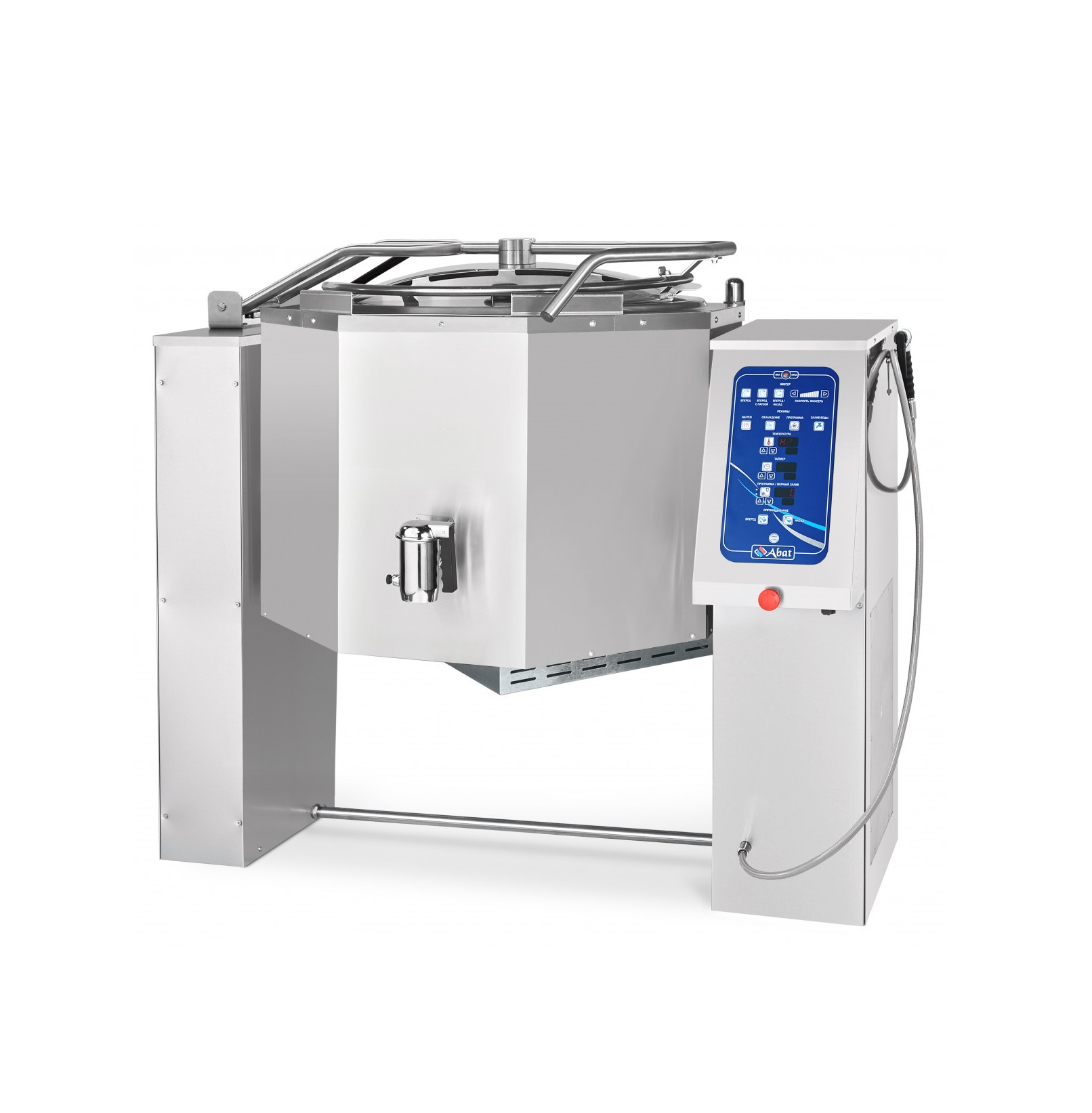 Котел пищеварочный с миксером, со сливным краном, автоматическое опрокидывание Abat КПЭМ-200-ОМ2
