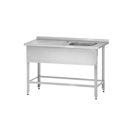 Ванна моечная со столом 1200х700х860мм с правой мойкой AISI 304