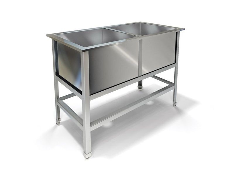 Ванна моечная 2-секционная 1000х530х850мм AISI 304