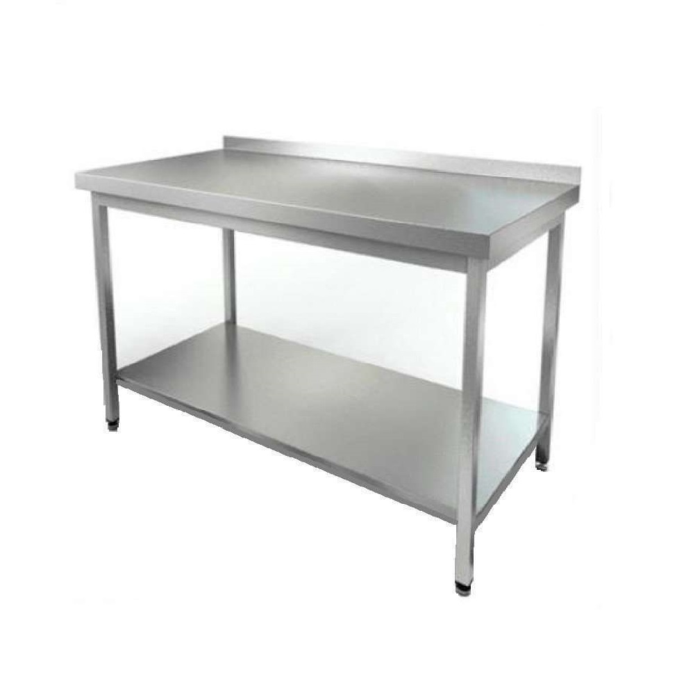 Стол разделочный 600х800 с бортом, полка оцинк. сталь
