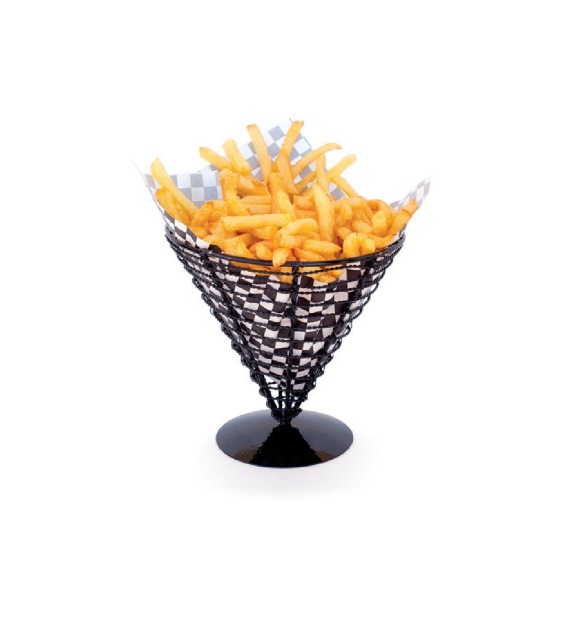 Корзинка конусная для картошки фри нержавеющая сталь 180х175мм