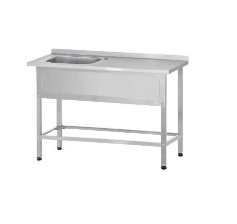 Ванна моечная со столом 1500х700х860мм с левой мойкой AISI 304