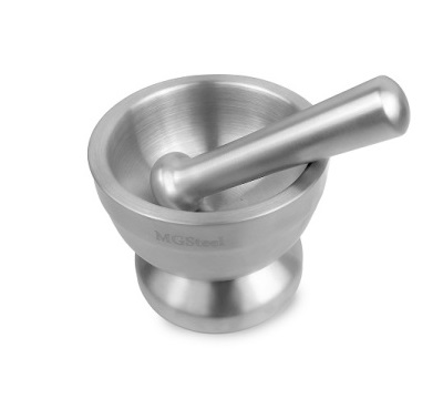 Ступка с пестиком нержавеющая сталь упрочненная МGsteel